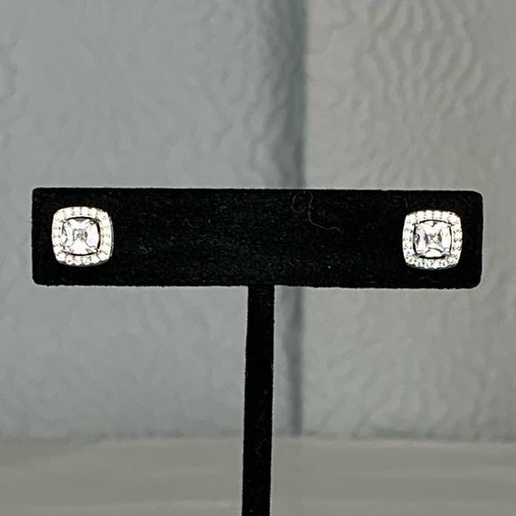 3/$10 Round & Square CZ Stud Earrings Various Colors - Picture 3 of 7